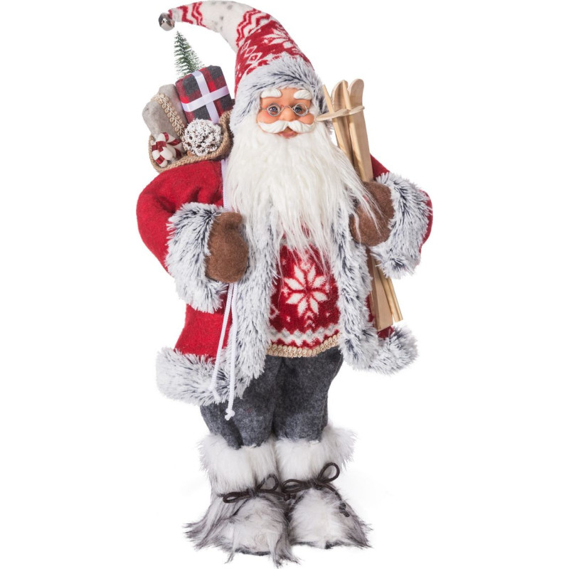 Ziemassvētku rotājums Santa Claus Edie 2 22x16x45 sarkans balts