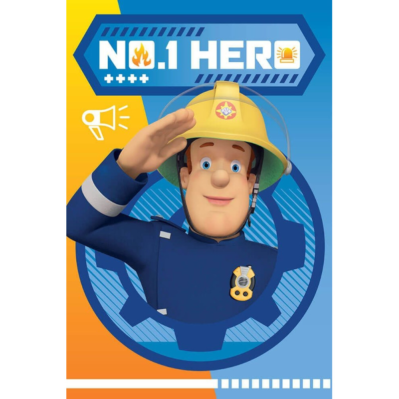 Flīsa sega 100x150 Fireman Sam 5490 Fire Department bērnu sega