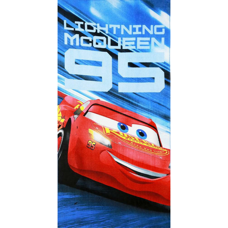 Pludmales dvielis 70x140 Automašīnas Automašīnas Lightning McQueen bērniem 0728