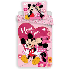 Bērnu gultas veļa 140x200 Mini Pele un Mickey in love 8415 Minnie Mickey Mouse spilvendrāna 70x90