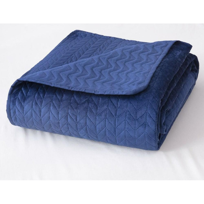 Stepēts krēsla pārvalks 70x150, tumši zils velūrs Moxie