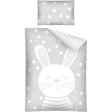 Bambusa pakaiši 90x120 Truša truša zaķa pelēka gultai 3033 A, abpusēja