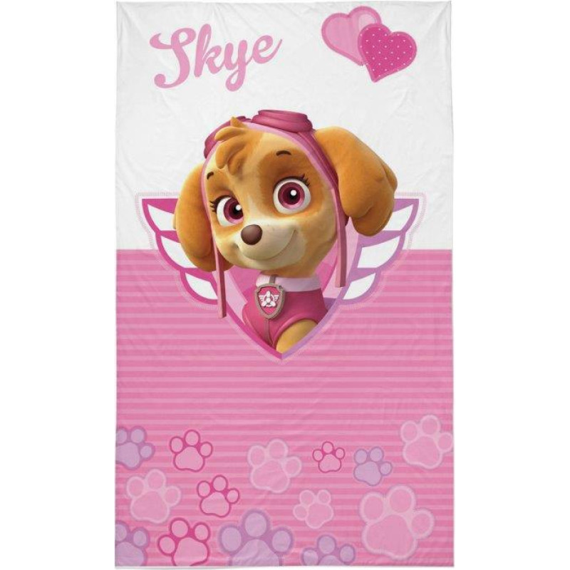 Bērnudārza dvielis 30x50 Paw Patrol Paw Skye Suņa ķepas rozā bērnu kokvilna 0694