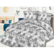 Flaneļa gultas veļa 220x200 Geometry grafīta pelēka 31458/1