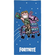Pludmales dvielis 70x140 Fortnite Lama kokvilnas bērnu tumši zils 4097