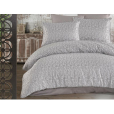 Satīna žakarda gultas veļa 160x200 Samira 2 Glamour oša brūni austrumu ornamenti Ekskluzīvi
