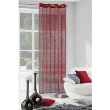 Aizkars 140x250 Jowita sarkans siets gatavs ar cilpām