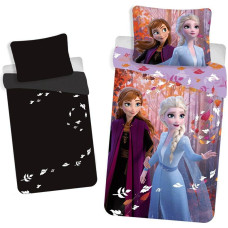 Gultasveļa spīd tumsā 140x200 Saldēti 3952 Saldēti Anna Elsa meža lapas kokvilna