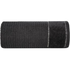 Glory 2 dvielis 30x50 melns ar velūra apmali un sudraba diegu 500g/m2 frotē