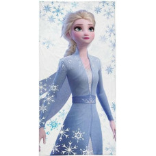 Pludmales dvielis 70x140 Frozen 04 Frozen Elsa 2658 kokvilnas bērnu sniegpārslas