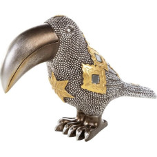 Keramikas figūriņa Eliots 17x6x12 tukāns, zelta pelēks