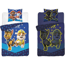 Mirdz tumsā gultas veļa 140x200 Paw Patrol suns tumši zils PP 16 DC