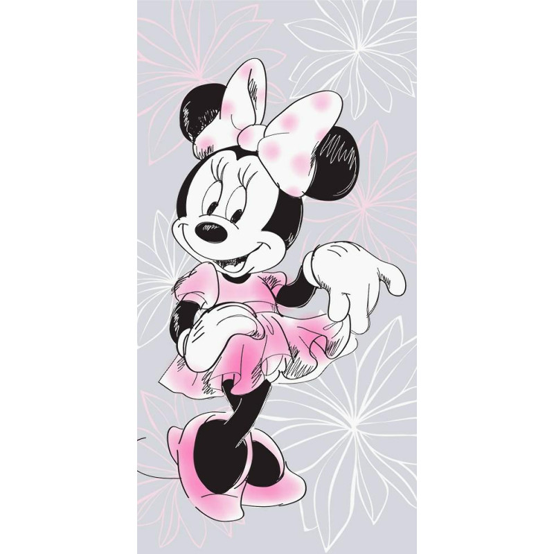 Pludmales dvielis 70x140 Mini Mouse 0783 Minnie Mouse kokvilna