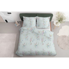 Satīna pakaiši 160x200 Lauku ziedi piparmētru krāsa 4055 A Home Satin 124