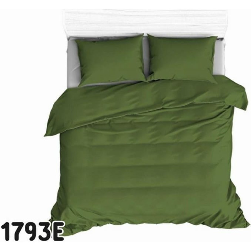 Kokvilnas gultasveļa 140x200 1793E pudele zaļa 71 vienkrāsaina