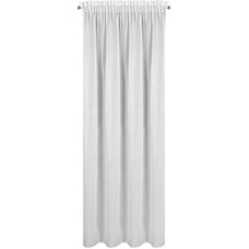 Aizkars 140x270 Tulsa balts ar smalku rakstu, gatavs uz F10 lentes