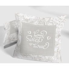 Liels mīksts spilvens, diametrs. 40 Home Sweet Home sirsniņas B-232