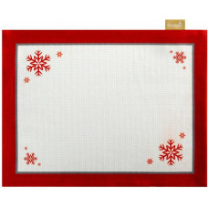 Ziemassvētku sedziņa galdauts 30x40 Noel balts sarkans komplekts 4 gab.Saint 23
