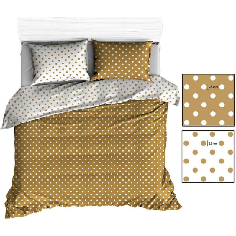 Kokvilnas segas pārvalks 140x200 R138 balts bēšs punktveida 330N 344N