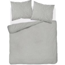 Damaskas gultasveļa 180x200 gaiši pelēkas vienkrāsainas svītras 1 cm Pure