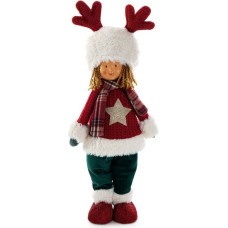 Ziemassvētku rotājums Lelle lelle 21x12x52 sarkana