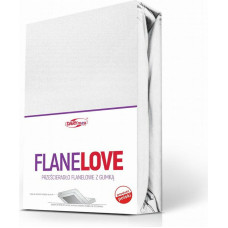 Flaneļa palags ar gumiju 140x200, balts