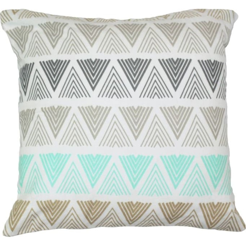 Flaneļa spilvendrāna 40x40 Flanelis, krāsaini trīsstūri, ģeometrisks raksts, vienkrāsains rāvējslēdzējs