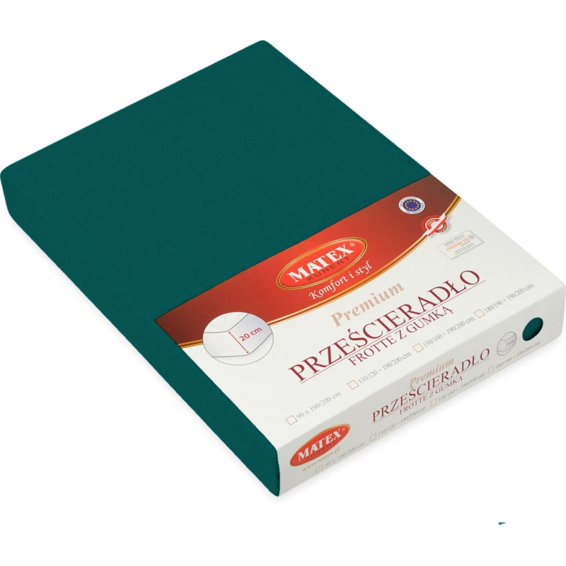 Džersija palags ar gumiju 100x200, pudele zaļš Džērsija 34