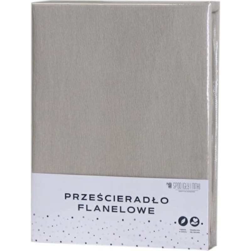 Flaneļa palags bez gumijas, 220x200, bēšs