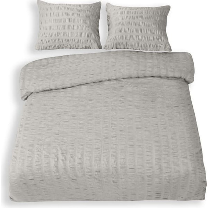 Vafeļu gultasveļa 220x200 pelēka 42 satīna