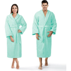 Prestiż XXL frotē peldmētelis, piparmētra, viesnīcas kokvilna, 450g/m2