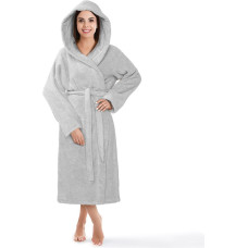 Robin XS frotē peldmētelis ar kapuci, pelēka viesnīcas kokvilna, 450g/m2