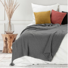 Sega gultas pārklājs 130x170 Plaid 3 grafīts