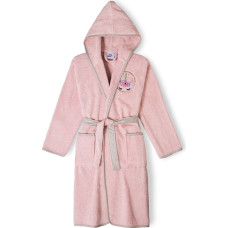 Interbaby Bērnu peldmētelis, 14 gadi, rozā kokvilnas frotē audums ar kapuci