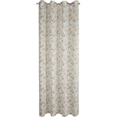 Aizkars 140x250 Amara dabīgi smilškrāsas ziedi, gatavi ar Z10 starplikām