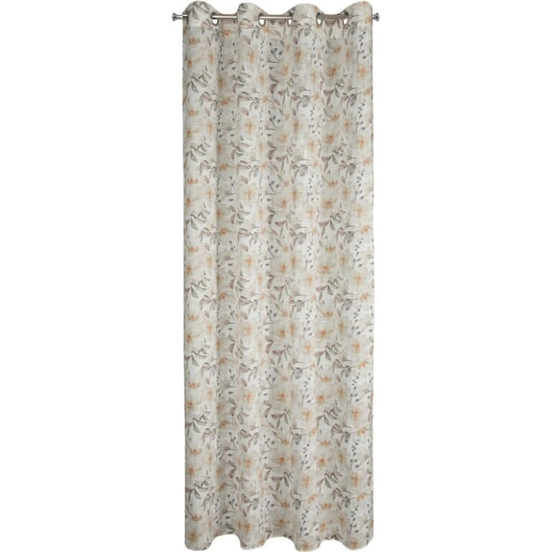 Aizkars 140x250 Amara dabīgi smilškrāsas ziedi, gatavi ar Z10 starplikām