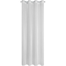 Gatavs aizkars Adri 140x250 balts ar cilpām