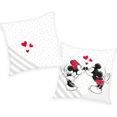 Dekoratīvais spilvens 40x40 Mickey and Minnie – Love balts melns H24