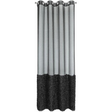 Gatavs aizkars Marion 140x250 melns ar cilpām