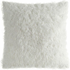 Marion baltas kažokādas dekoratīvā spilvendrāna 45x45