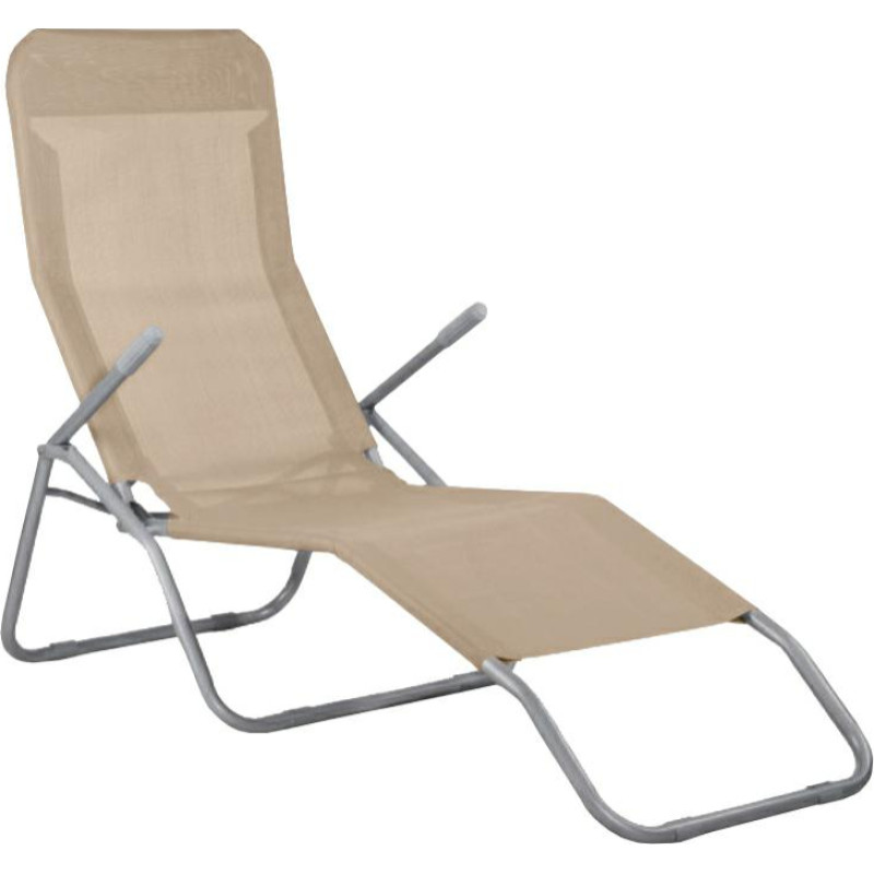 Atzveltnes krēsls Dārza krēsls 180x60x96 ISWING RELAX bēšs