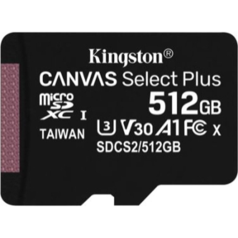 Atmiņas karte Kingston Micro SDXC 512GB Canvas Select Plus