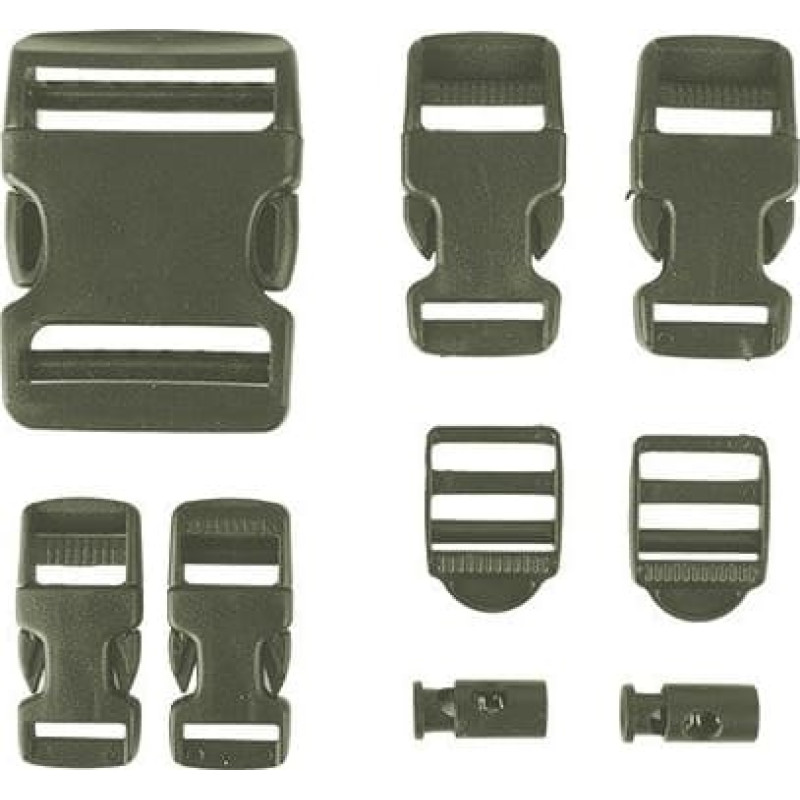 101 Inc. - Sprādzes komplekts - OD Green - 9 gab