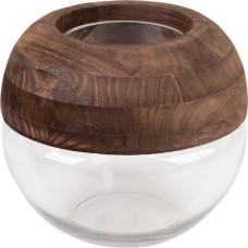 Dekoratīvā stikla vāze 25x23 Grace 1 balti brūna