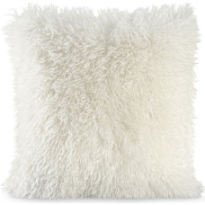 Dekoratīvā spilvendrāna 45x45 Sana, samts ar krēmkrāsas šalli