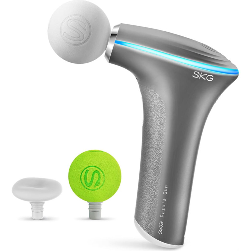 SKG Masāžas pistole ar 3 galviņām visam ķermenim F5-EN - pelēka