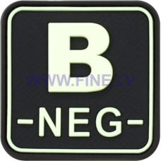 JTG Bloodtype Square Rubber Patch B Neg