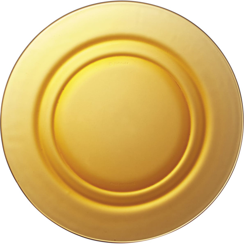 Duralex LYS AMBER dziļā plate oranža 230 x 35 mm - komplektā 6 gab.