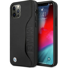 BMHCP12LRCSWK BMW Signature Leather Card Slot Hard Case for iPhone 12 Pro Max 6.7 Black