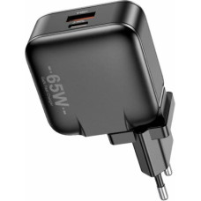 Awei ład. siec. PD55-EU 65W USB + USB-C czarna|black GaN